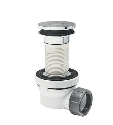 Siphon pour lavabo ultra-compact avec bonde Quick Clac sans trop plein Nano 100 mm WIRQUIN