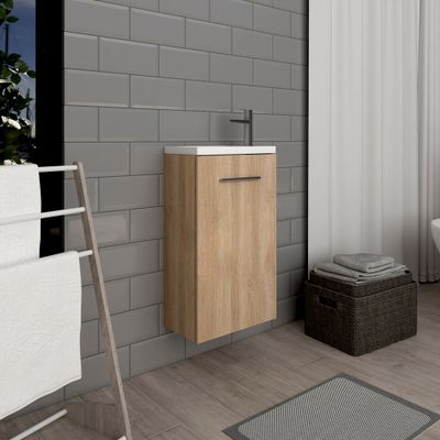 Lave-mains de salle de bains Lena 70 x 40 x 22 cm MDF bois