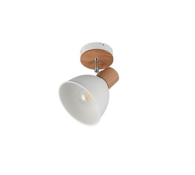 Spot E27 Delume blanc et bois 40W - REALITY