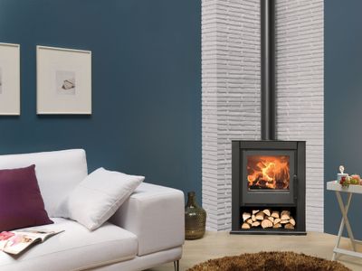 Poêle à bois sur bucher 6,85 kW SAGRES 7 étoiles flammes vertes, Livraison à domicile incluse - PANADERO