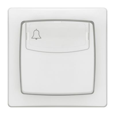 Bouton poussoir avec porte-étiquette en saillie Blanc - Les apparents LEGRAND