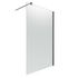 Paroi de douche à l'italienne 100x200 cm profilé noir verre brume 6 mm New Style - SCHULTE