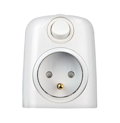 Réglette TALASSO avec tube S19 LED + prise + interrupteur 6W 525 lumens IP21 4000K - ARIC