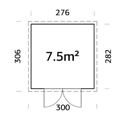 Abri de jardin bois Lya1 Naturel 7,5m2 Livraison à domicile incluse