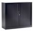 Armoire monobloc avec portes rideaux noir 100 x 120 x 43 - SNOR