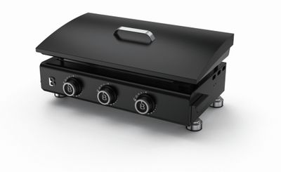 Plancha à gaz à poser 3 feux SILVIA II G Nano + capot BRASERO