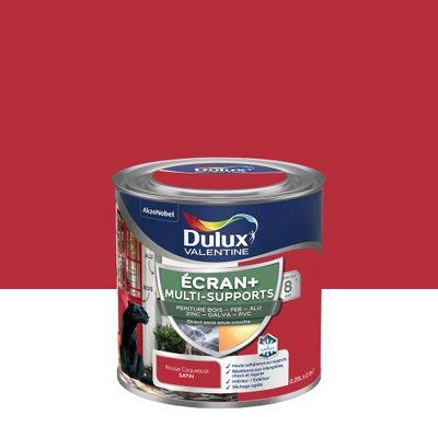 Peinture Ecran+ Multi-supports Satin Rouge Coquelicot 250 mL - DULUX VALENTINE