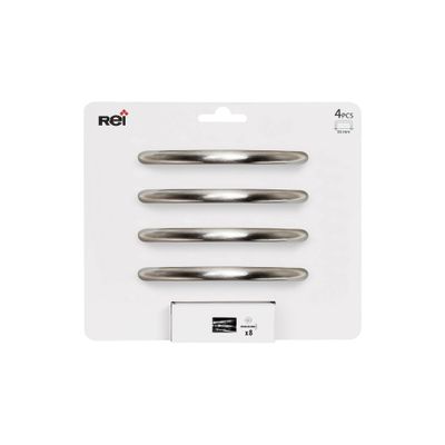 Poignée de meuble zamak nickel mat brossé entraxe 96 mm par 4 REI