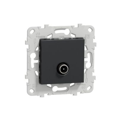 Prise antenne TV murale anthracite - Unica SCHNEIDER ELECTRIC