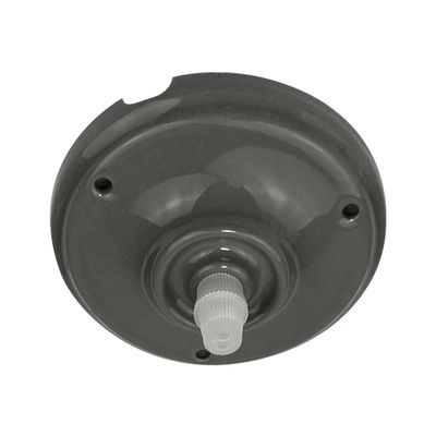 Rosace de luminaire céramique Ø 105 mm gris 1 sortie - TIBELEC