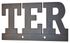 Plaque signalétique lettre Ter à visser 80 x 130 mm noir THIRARD
