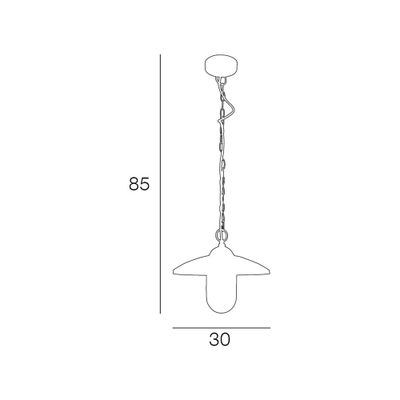 Suspension extérieur E27 Calvi galva IP54 100W - COREP