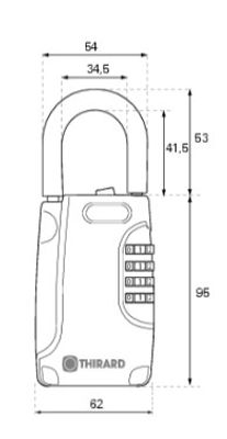 Mini boite à clé avec anse THIRARD