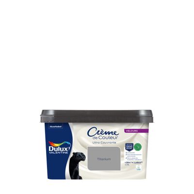 Peinture crème de couleur Titanium velours 2,25L - DULUX VALENTINE