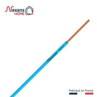 Fil électrique H07V-U 2,5 mm² rigide bleu 10 m - NEXANS