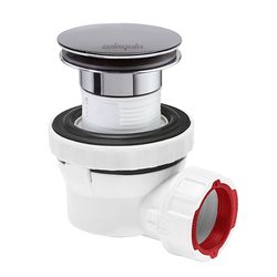 Siphon pour lavabo ultra-compact avec bonde Quick Clac sans trop plein 32  mm Nano WIRQUIN, 1070168, Salle de bains et WC