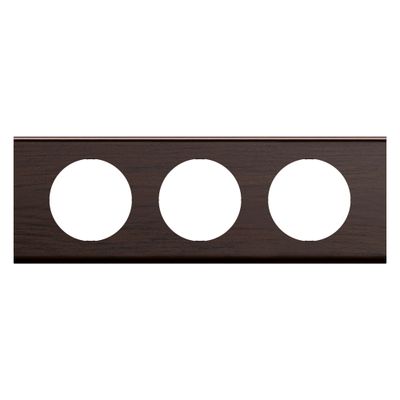 Plaque de finition 3 postes Frêne wengué - Céliane LEGRAND