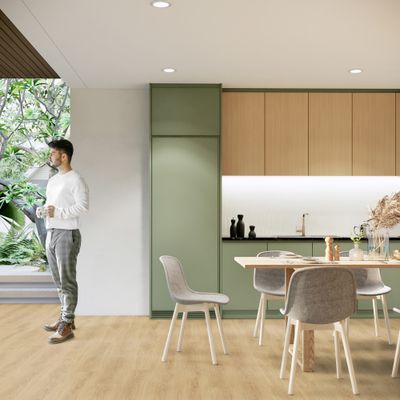 Lame PVC clipsable décor bois clair Scandinav Honey 4,2x212x1239mm 23/31 GERFLOR