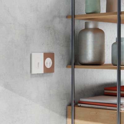 Plaque de finition latérale 1 poste Odace 2025 Architecte blanc craie - SCHNEIDER ELECTRIC