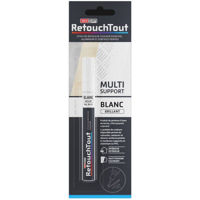 Stylo de Retouche multi-support blanc brillant  RAL 9010 10ml