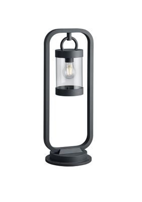 Potelet extérieur E27 60cm détecteur crépusculaire Sambesi anthracite IP44 28W - TRIO