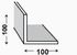 Cornière égale PVC blanc 100 x 100 mm 2,60 m CQFD