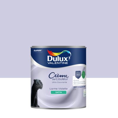 Peinture crème de couleur Larme Violette satin 0,5L - DULUX VALENTINE