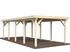 Carport toit plat en bois Karl - 1 voiture - 27,4 m² hors-tout - Livraison à domicile incluse - PALMAKO