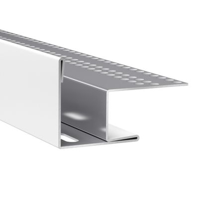 Profil de linteau et de départ alu pose verticale bardage Hardie Plank VL blanc arctique - longueur 3000 mm - JAMES HARDIE