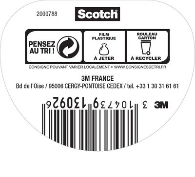 Ruban adhésidf d'emballage transparent 100 m x 48 mm - 3M