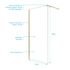 Paroi de douche à l'italienne 100x195 cm profilé or verre transparent 5 mm Essentiel Gold - AURLANE