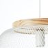 Suspension GIADA métal blanc et bois E27 Ø39 cm - BRILLIANT