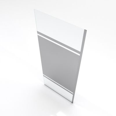 Paroi de douche à l'italienne 80x200 cm profilé chrome verre miroir 8 mm Parma - AURLANE