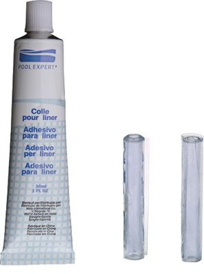 Kit de réparation liner piscine avec colle et rustines transparentes GRE