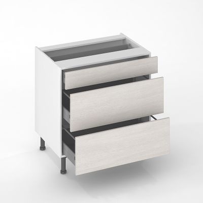 Façade tiroir effet bois blanc pour meuble de cuisine Nature muratti-04 27,6 x 80 cm OFITRES