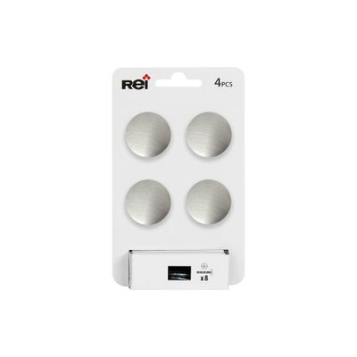 Boutons de meuble rond nickel brossé diamètre 33 mm par 4 REI