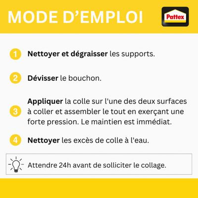 Colle Ni CLOU Ni VIS invisible 200 ml PATTEX