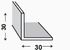 Cornière égale acier laminé 30 x 30 x 3 mm 1 m CQFD