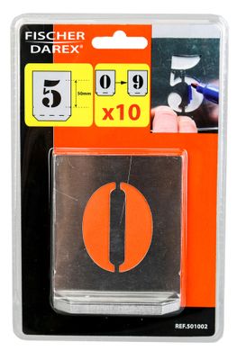 Pochoirs 10 chiffres - FISCHER DAREX