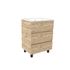 Meuble de salle de bains Timber 3 tiroirs L60 x H83 x P46 cm MDF chêne naturel + vasque céramique blanche - AURLANE