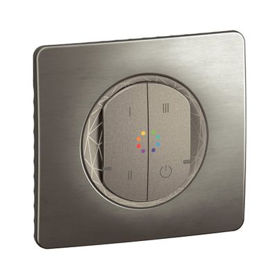 Commande connectée sans fil pour ampoule multicolore + plaque Titane - Céliane with Netatmo LEGRAND