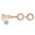 Support à oeil double recoupable en bois diam 28 mm Finition Bois brut - MOBOIS