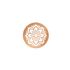 Bouton de meuble rond bois illustré blanc diamètre 38 mm REI