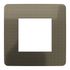 Plaque de finition 1 poste bronze/ blanc - Unica studio SCHNEIDER ELECTRIC