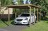 Carport simple -  606 - 310 x 120 cm - toit PVC Livraison gratuite domicile WEKA