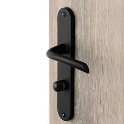 Poignées de porte Pop noir mat à condamnation ALPERTEC