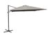 Parasol déporté 3 x 4 m à manivelle inclinable aluminium châssis gris et toile taupe - PROLOISIRS