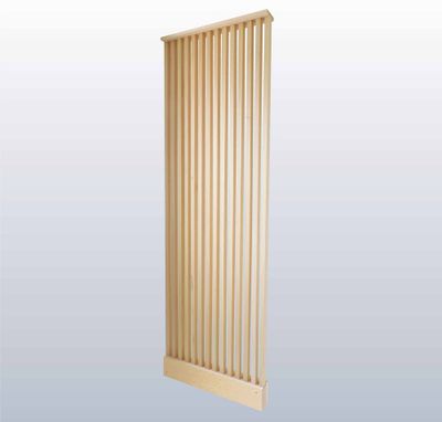 Cloison de séparation Claustra Cascade en obéché brut H.250 x l.80 x ép.11,3 cm en kit - AJ TIMBER