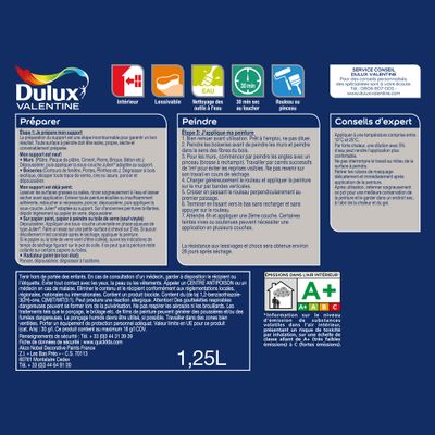 Peinture Crème de Couleur Douceur de l'Aube mat 1,25 l - DULUX VALENTINE
