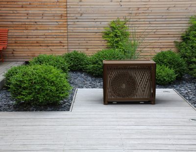 Lot de 2 pieds pour cache climatisation Brun OUTSTEEL